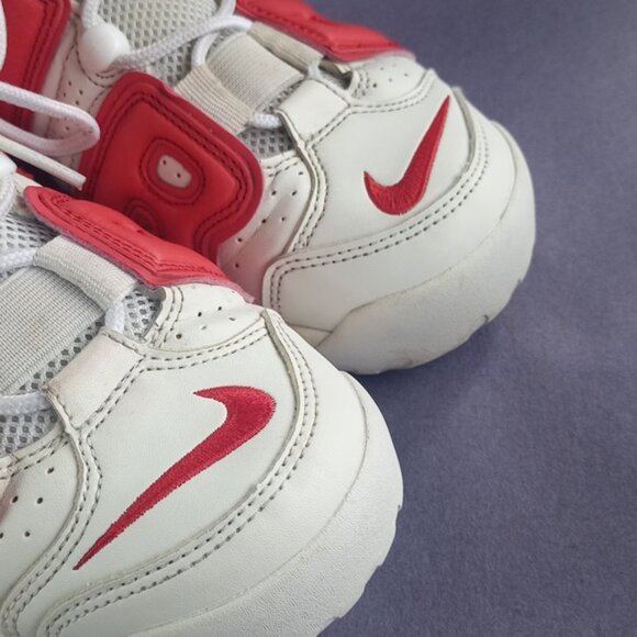Nike Air More Uptempo Varsity Red Athletic Shoes 414962-100 - Picture 3 of 14